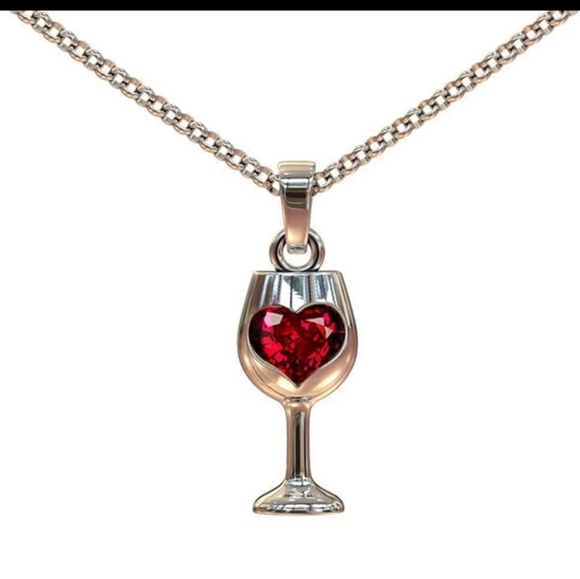 Jewelry Wine Glass Pendant Necklaces Poshmark